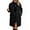 Black, variant on NAYTOAO Winter Warm Coats for Women Long Sherpa Coat Fuzzy Faux Fur Trench Jackets Lapel Open Front Button Fleece Cardigan