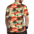 thumbnail image 2 of Wukai Colorful Hawaii Palms Print Men's Short-Sleeved Mesh T-Shirt,Quick-Dry Short Sleeve Workout T-Shirt-4X-Large, 2 of 8