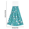 thumbnail image 2 of Haosy 2 Pack Kitchen Wash Cloths with Hanging Loops Absorbent Absorbent Quick Drying Hand Towels, Cute Skull Bone Flower, 2 of 7