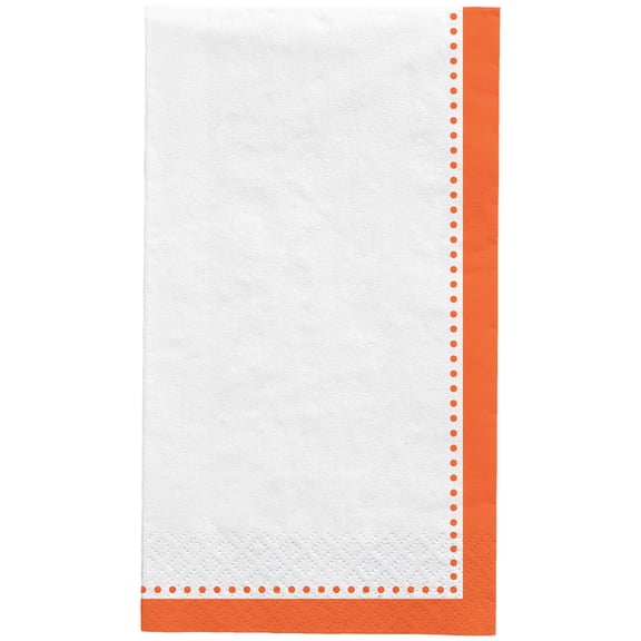Amscan Premium Buffet Napkins, 7-3/4" x 4-1/2", Orange Peel