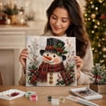 thumbnail image 5 of Christmas Snowman Diamond Art Kit, DIY Pearl Painting Kit 11.8 x 11.8 Inch Holiday Design, Sparkling Diamond Painting Kit for Adults, Creative Bead Art Craft Project for Christmas Home Decor Wall Art, 5 of 6