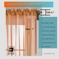 thumbnail image 6 of Orange Teal Ombre Sheer Curtains for Kids playroom 2 Panels Rod Pocket Bedroom Window Semi Voile Drapes Faux Linen Décor Girls Livingroom Room Decoration Party 63 Inch Long, 6 of 6