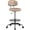 Brown, variant on HUANG Armless Drafting Chair, Footrest Ring, Faux Leather, Adjustable Height, Standing Desk, Pink