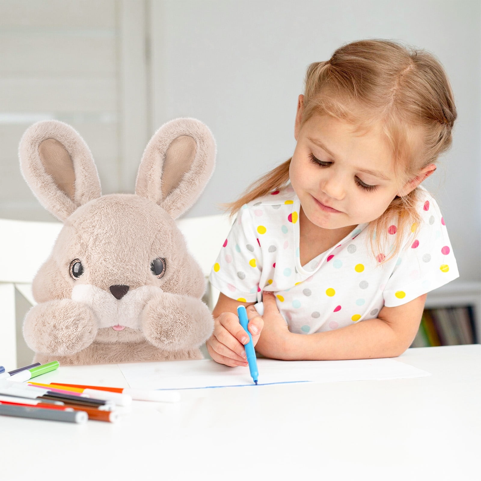 Niuniu Daddy 14"Bunny Weighted Stuffed Animals Sitting Plush Toy Anxiety Relief Sensory Toy for Kids Adults Birthday Easter Christmas Gift
