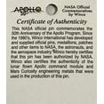 thumbnail image 2 of NASA Apollo Program 50th Anniversary Lapel Pin Contains Flown Command Module Metal That Went to the Moon, 2 of 2