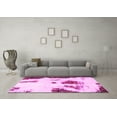 thumbnail image 3 of Ahgly Company Indoor Square Abstract Pink Modern Area Rugs, 7' Square, 3 of 4