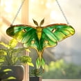 thumbnail image 2 of Green Moth Suncatcher, Window Hanging Light Catcher Ornament, Unique Insect Home Decor for Living Room and Bedroom, 2 of 9