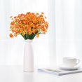 thumbnail image 1 of pitrice 6pcs Artificial Chrysanthemum Bouquet Simulation Floral Decor Plastic artificial Flower Wedding Home Ornament, Orange, 1 of 7