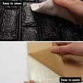 thumbnail image 3 of 3D Wall Panels Peel And Stick 10Pcs Foam Brick Wallpaper For Bedroom Faux Stone Wall Panel Self-Adhesive Wallpaper, 32Cm*32Cm*6Mm -Black, 3 of 6