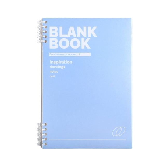 B5 Grid Notebook 120 Pages 8 mm Spacing Light Blue Pink White Green Plastic Cover Student Note Taking Journal