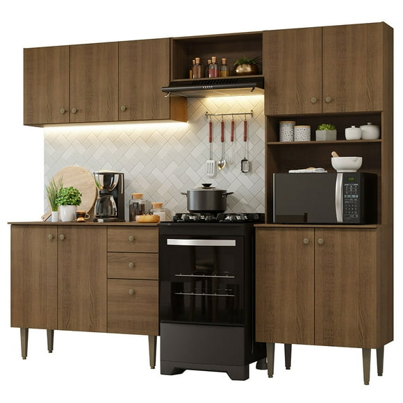 Cocina Integral Madesa Gourmet 235cm Marrón 01