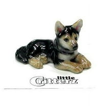 Dog - German Shepherd "Tracker" - miniature porcelain figurine