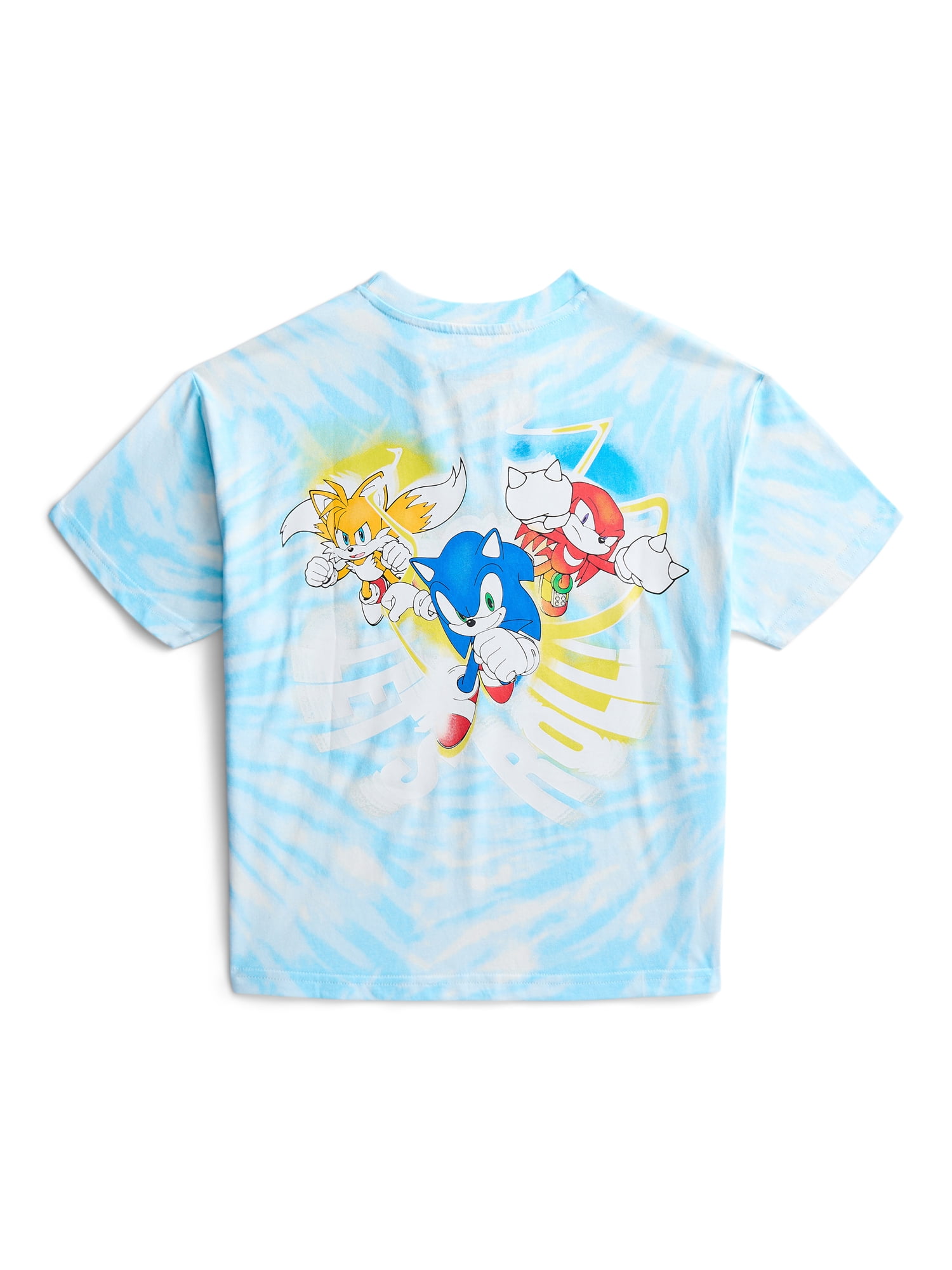Sonic the Hedgehog Boys Faux Wash Graphic Tee with Short Sleeves, Sizes XS-2XL