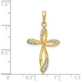thumbnail image 4 of 14K Yellow Gold 1/10Ct. Diamond Cross Pendant (37.5 X 16.5) Made In India pm5046-010-ya, 4 of 5
