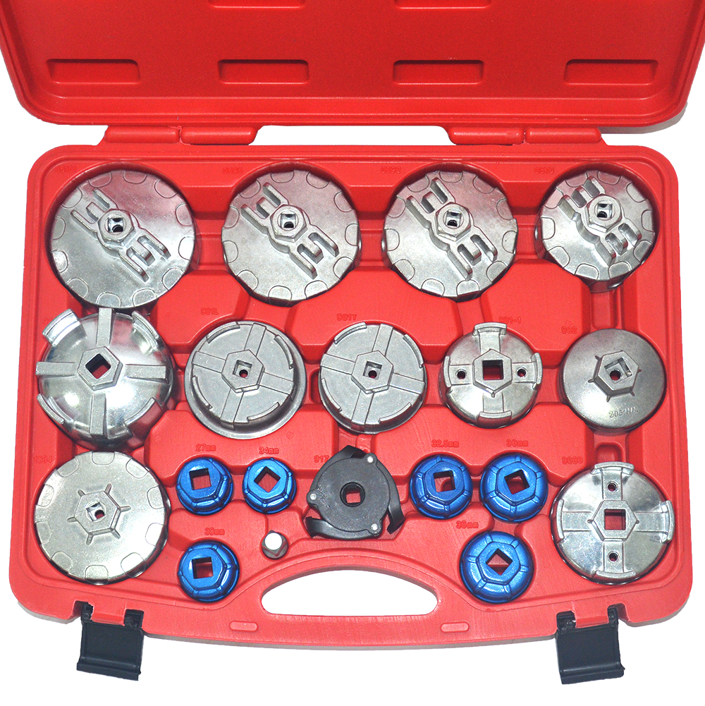 Oil Filter Removal Socket Wrench Set 19Piece Cup Type (NEW UPDATED KIT