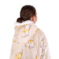 thumbnail image 3 of Bare Homey Plush Sherpa Wearable Blanket - Fluffy & Soft - Lightweight - Kids, Playful Cat, 3 of 9