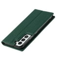 thumbnail image 5 of SaniMore Wallet Case for Samsung Galaxy S23 Plus 6.6" 2023, Wrist Strap Flip Kickstand Card Slots Genuine PU Leather Shockproof TPU Shell Anti-fall Full-body Protective Cover For S23 Plus, Green, 5 of 8