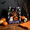 thumbnail image 2 of Btomtd Halloween Picture Frames Ornament with Ghost and Pumpkin Fence Shape, 4.7" x 4" Picture Frame with Adhesive Dots for Tabletop Decor, F, 2 of 6