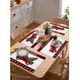 thumbnail image 6 of Placemats Set of 8, Red Truck Christmas Woven Placemat, Linen Place Mats for Kitchen/Dining Tables, Plaid Xmas Tree Snowflake Washable Table Mats for Party, 6 of 8