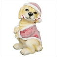 thumbnail image 2 of Alpine Corporation WAZ316 11" Tall Christmas Santa Golden Labrador Puppy Statue with Candy Cane – Indoor/Outdoor Holiday Decoration, 2 of 11