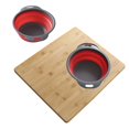 thumbnail image 1 of Azuni 18" x 16" Kitchen Sink Bamboo Cutting Board with Colander and Bowl Set A907, 1 of 10