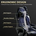 thumbnail image 5 of BSTYJQXH Ergonomic Reclining PU Leather Gaming Chair with Footrest, Black, 5 of 7