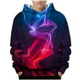 thumbnail image 1 of Zwiiyzr 2025 4-14 Ans Sweat à Capuche Garçon Manches Longues T-Shirt Imprimé Col Rond Noir, 1 of 3