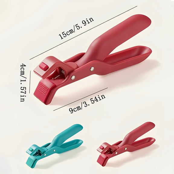 2 pc Hot Plate Gripper, Bowl Dish Plate Grabber Clips Tongs Clamp Holder, For Air Fryer & Food Steamer & Oven & Microwave Oven,Black