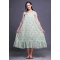 thumbnail image 2 of Bimba Pastel Mint5 Floral Rose & Ranunculus Sleeveless Night Gown For Womens Cotton Printed Nightwear Ladies Sleepwear X-Small, 2 of 6