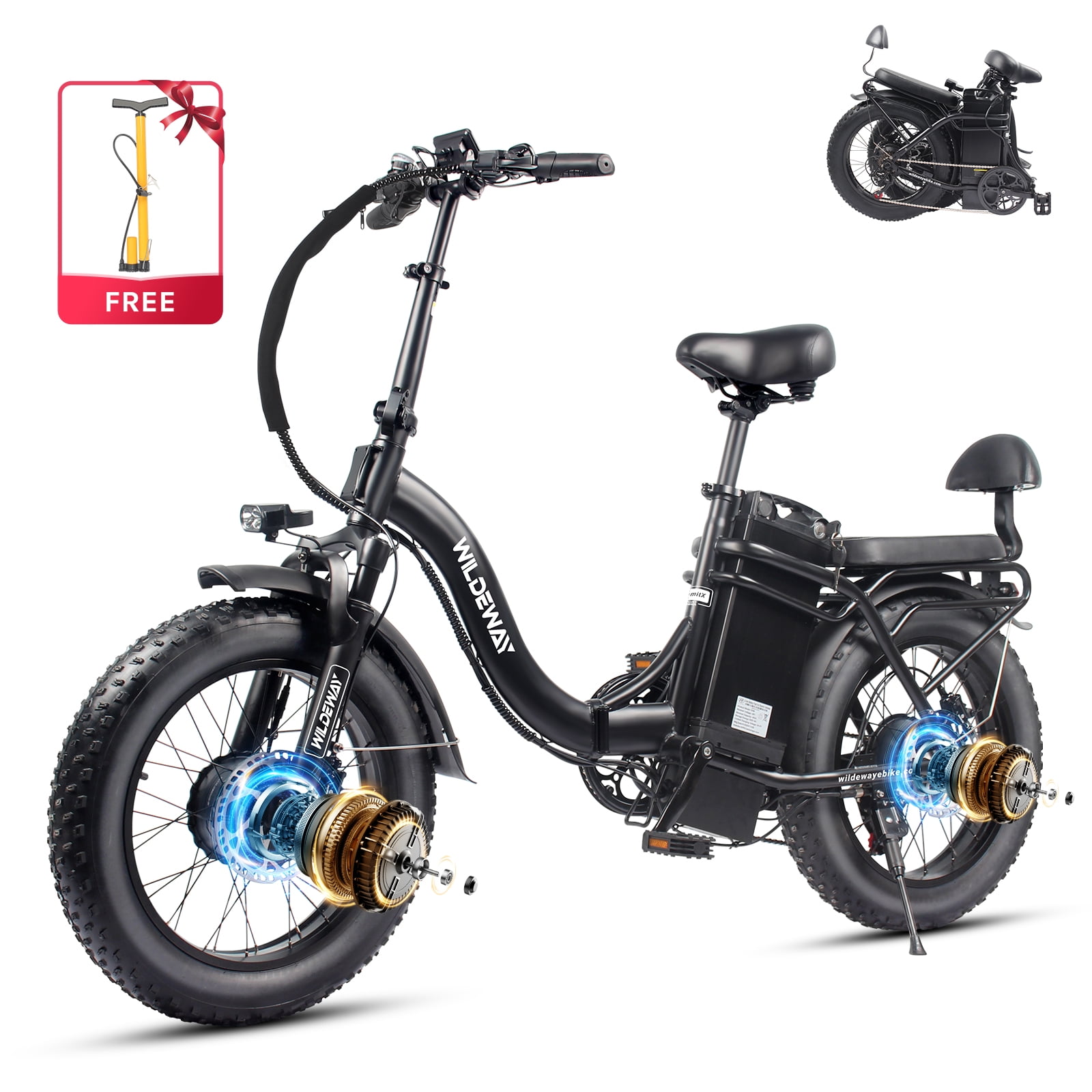 Vélo électrique Adulte Amyet S8 2000W Double Moteur AWD 48V 25Ah, 20 Pouces, 2024