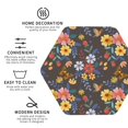 thumbnail image 4 of Balery 4 Pcs Colorful Flowers With Butterflyleather Coasters Set, Drink Table Cup Coasters For Living Room Kitchen Coffee Decor, 4 of 9