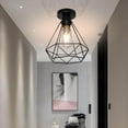 thumbnail image 2 of Wide Applications Semi Flush Mount Ceiling Light, Retro Black Industrial Pendant for Cafeteria, Bar, 2 of 5