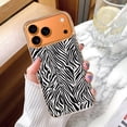 thumbnail image 2 of Case For Apple iPhone Air / 17 Pro / 17 Pro Max Series Case, Slim Thin Transparent Flexible Clear TPU Shockproof Phone Case For iPhone 17 Series, Zebra Pattern, 2 of 6
