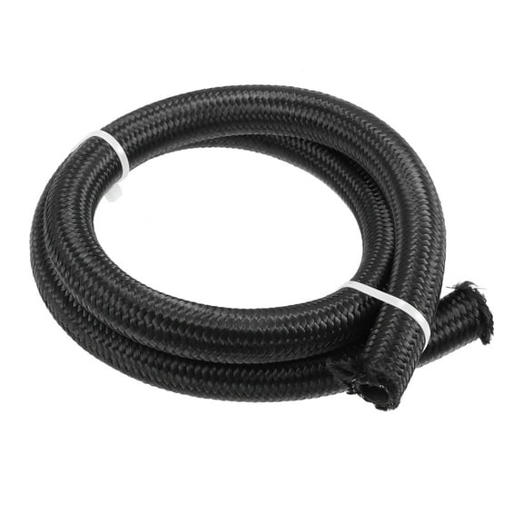 Unique Bargains 3ft 10AN Fuel Hose AN10 Universal Car Braided Nylon Stainless Steel CPE Oil Fuel Gas Line Hose Black