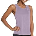 thumbnail image 1 of Camiseta deportiva lisa para mujer: cordón ajustable en la espalda, malla transpirable, top de yoga, diseño en forma de L, cuello redondo, ropa deportiva de verano, poliéster., 1 of 6
