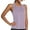 Light Purple, variant on Women's Solid Color Sports Vest with Back Pleated Drawstring Yoga Top
