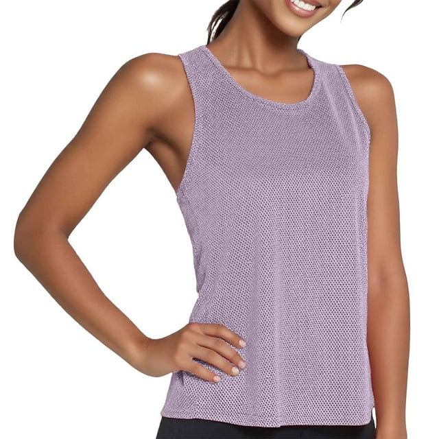 Camiseta deportiva lisa para mujer: cordón ajustable en la espalda, malla transpirable, top de yoga, diseño en forma de L, cuello redondo, ropa deportiva de verano, poliéster.