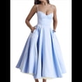 thumbnail image 3 of Vestidos de Invitada de Boda para Mujer, con Tirantes Finos, Corsé, para Fiesta de , con Encaje Floral, Vestidos Largos de Fiesta Azul XXL, 3 of 10