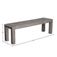 thumbnail image 5 of Alpine Furniture Fallon Solid Pine Dining Bench in Gray & Black, 5 of 5