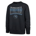 thumbnail image 2 of Unisex '47  Navy Minnesota Timberwolves Brush By Headline Crewneck Sweatshirt, 2 of 3