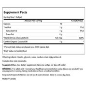 Swanson High Potency Vitamin D-3 w/ Coconut - Natural Supplement Promoting Bone Health & Immune System Support - May Help Increase Calcium Absorption - (60 Softgels, 125mcg Each) (2 Pack)