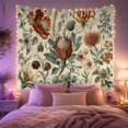 thumbnail image 2 of Vintage Protea Exotic Flower with Curling Vines, Romantic Boho for Flower Lovers, Botanical Wall Art, Mother's Day Gift, Tapestry Wall Hanging for Bedroom and Living Room, 2 of 7