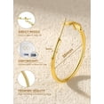 thumbnail image 4 of Gold Hoop Earrings for Women, Stainless Steel Hoops Earring Lightweight Loops, 2 mm Thick Hypoallergenic Circle Endless Thin Hoop (30 mm,40 mm,50 mm,60 mm,70 mm), 4 of 15