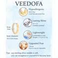 thumbnail image 3 of VEEDOFA Gold Plated Hoop Earrings for Women,Lightweight Hypoallergenic 14K Gold Plated Post CZ Rhinestone Hoops, 3 of 7