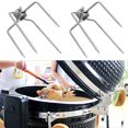 thumbnail image 5 of Rotisserie Spit Forks Stainless Steel Grill Rotisserie Forks Prongs Meat Forks Roast Chicken Fork Fits Hexagon Square and Round Rotisserie Spit Rods, 5 of 7
