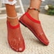 thumbnail image 1 of Sandalias de punta redonda para verano, botas con tachuelas huecas, zapatos planos sexis de verano de talla grande, 1 of 5