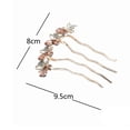 thumbnail image 6 of Eoperou Hair Comb High-end Portable Four Teeth Rhinestone Butterflies Shape Hair Clip Hair Styling Accessories, 6 of 8