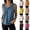 Blue-Tank Tops, variant on Womens Tank Tops Sleeveless V Neck Summer Shirt Loose Fit Raw Edge Hem Camisoles Beach Clothes Streetwear