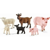 schleich Farm World - 6 PC Farm Animal Toy Set with Pig, Sheep and Goat Figures - Mom and Baby Farm Animal Toys for Kids 3 