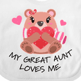 thumbnail image 4 of Inktastic My Great Aunt Loves me- bear and hearts Boys or Girls Baby Bib, 4 of 4
